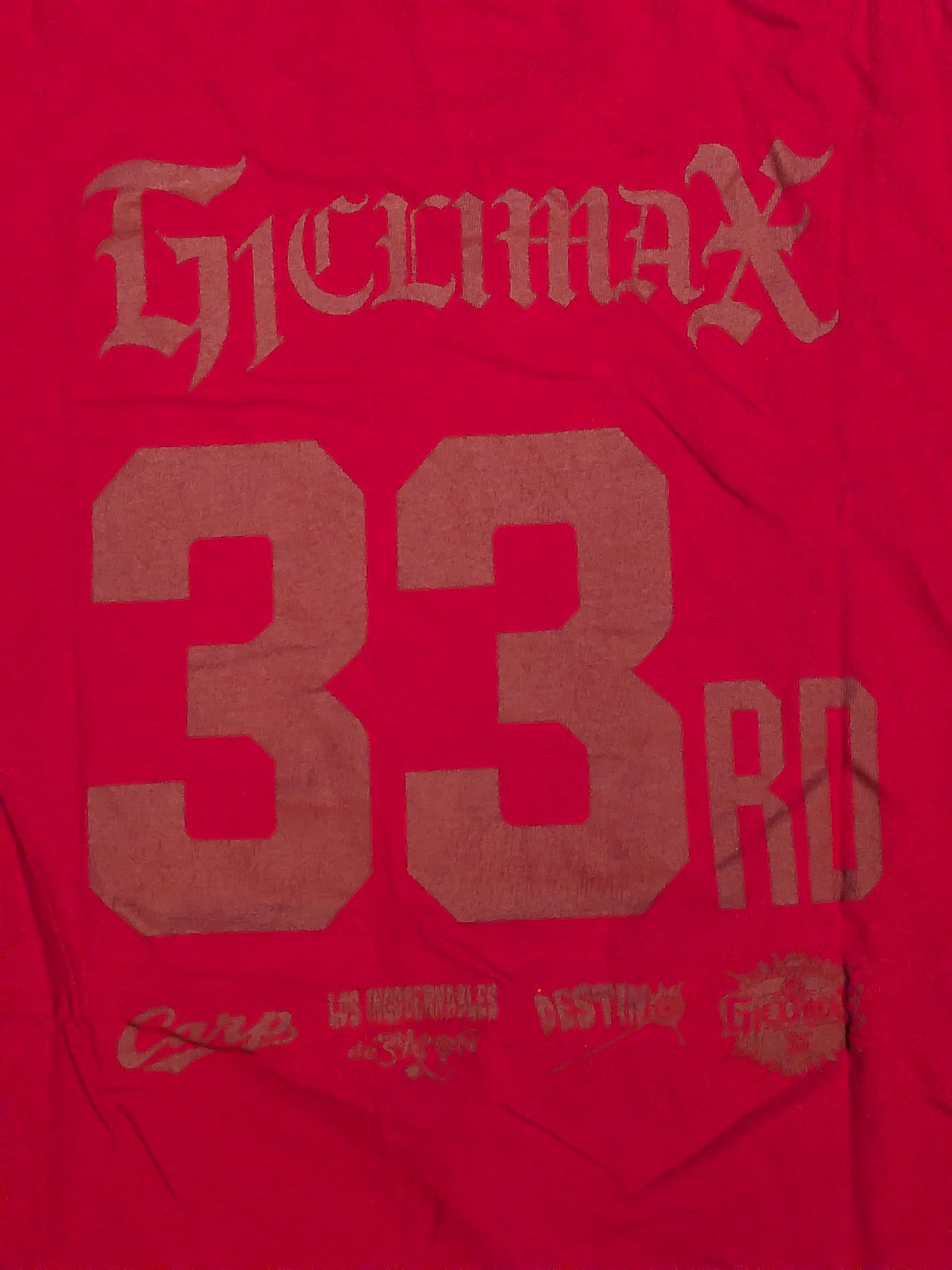 Hiroshima Toyo Carp × Tetsuya Naito "BATTER NAITO" Collaboration T-Shirt (Red)