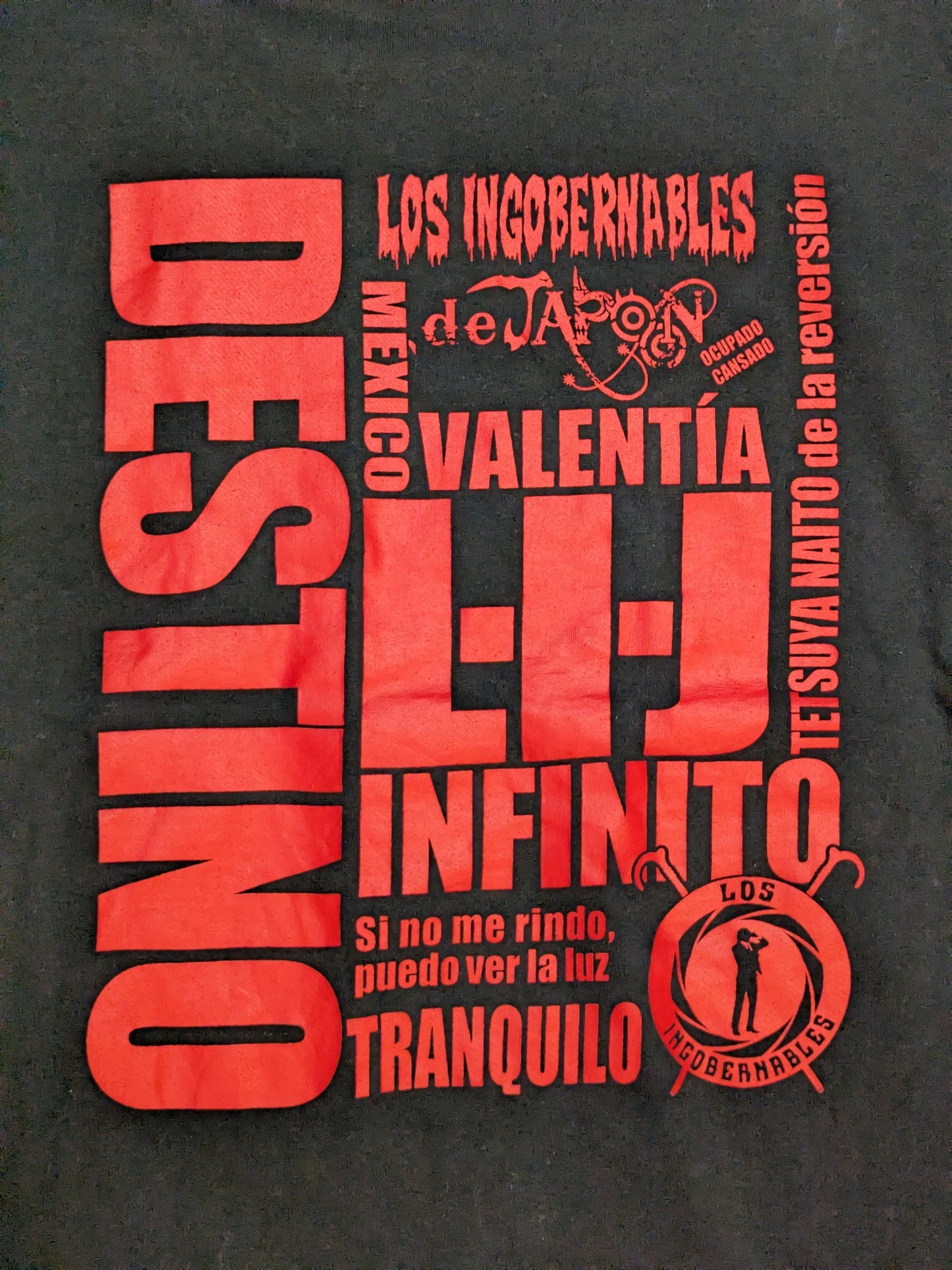 内藤哲也×L・I・J Tシャツ(ブラック×レッド)