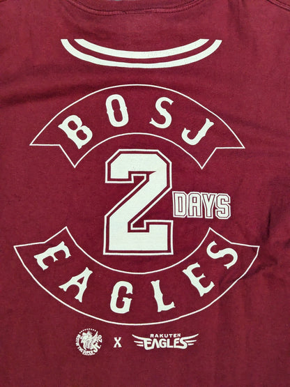 Tohoku Rakuten Golden Eagles × NJPW 2nd Collaboration "E26" T-shirt (Grimson Red)