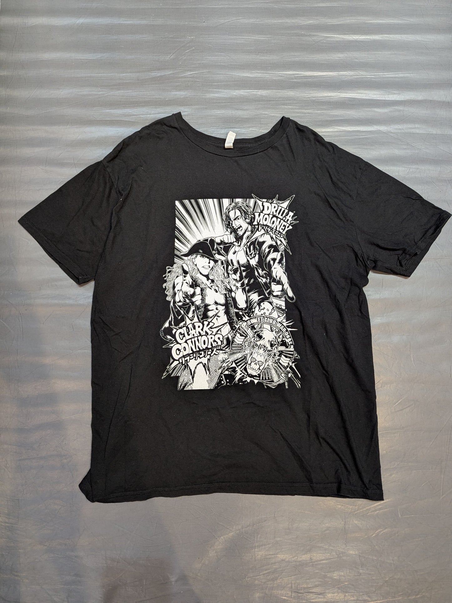 Drilla Moloney  & Clark Connors "BULLET CLUB WAR DOGS" Illustration T-Shirt