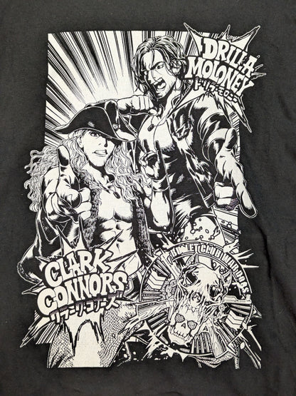 Drilla Moloney  & Clark Connors "BULLET CLUB WAR DOGS" Illustration T-Shirt