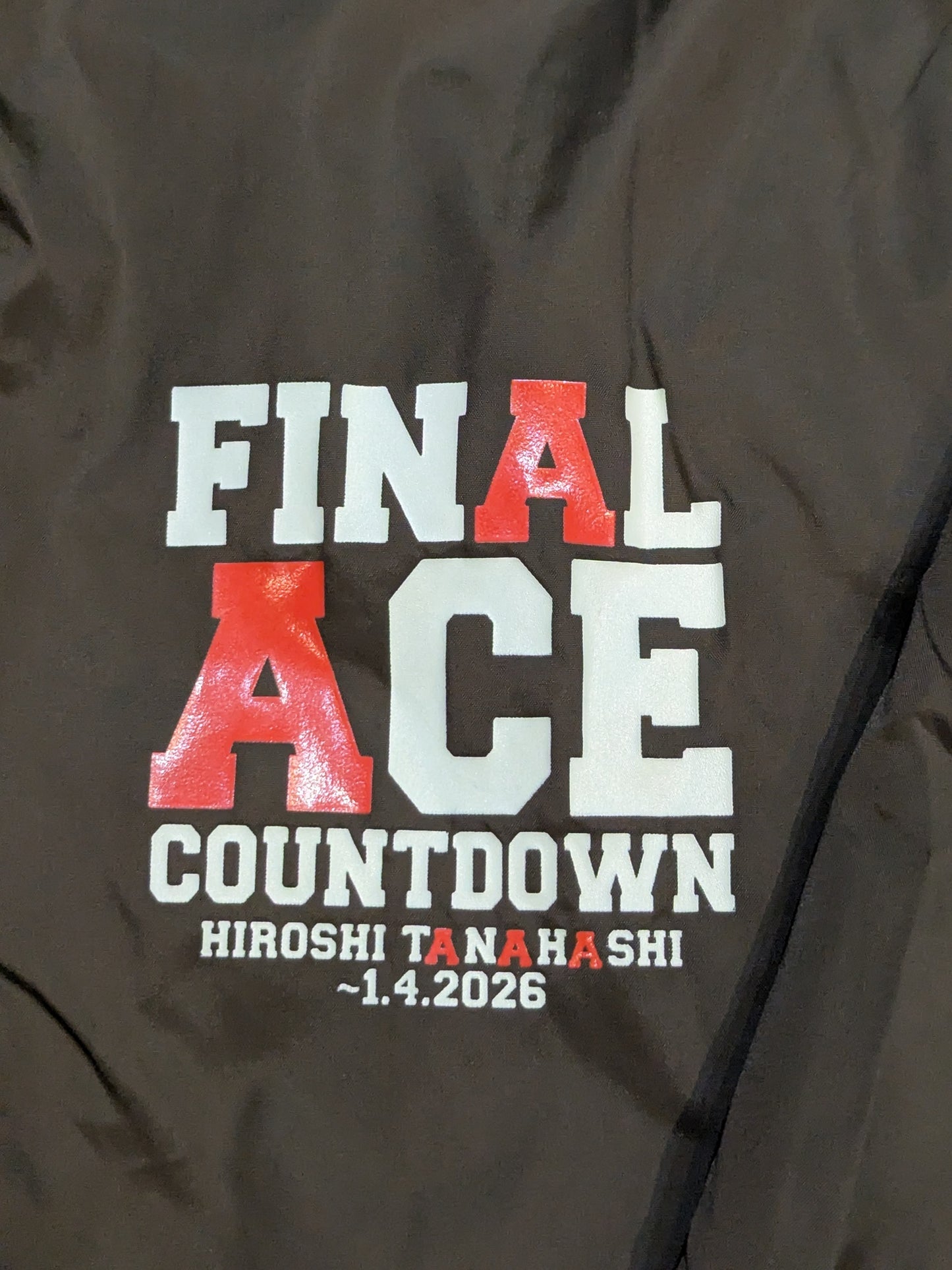 棚橋弘至「FINAL ACE COUNTDOWN」コーチジャケット(シールブラウン）