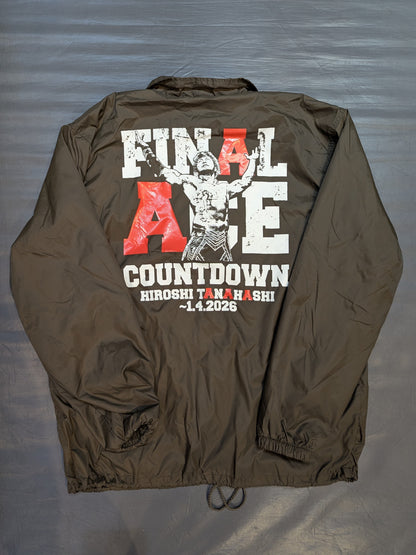 棚橋弘至「FINAL ACE COUNTDOWN」コーチジャケット(シールブラウン）
