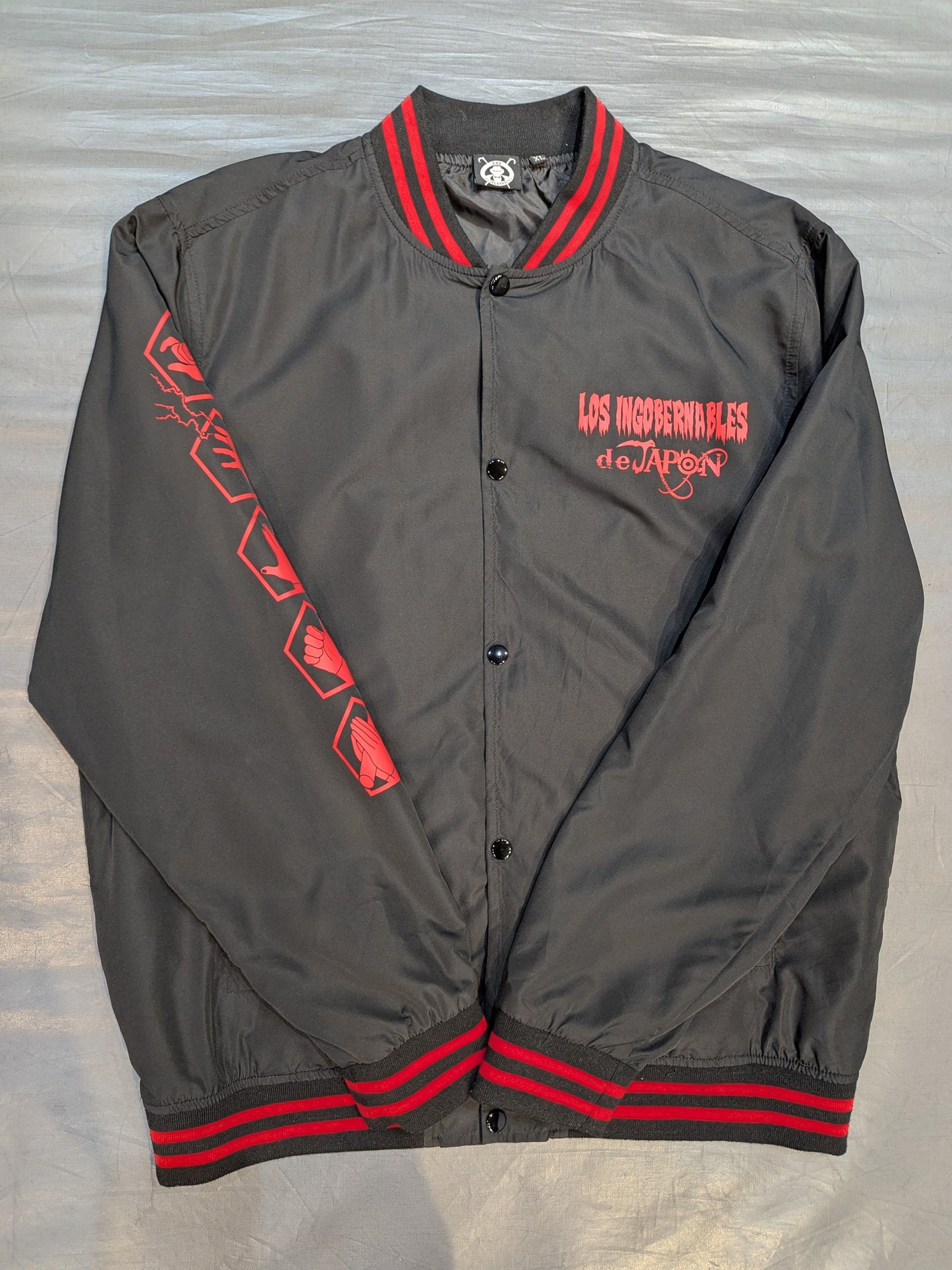 L.I.J. Lightweight Stadium zip-up jacket  (Black×Red)