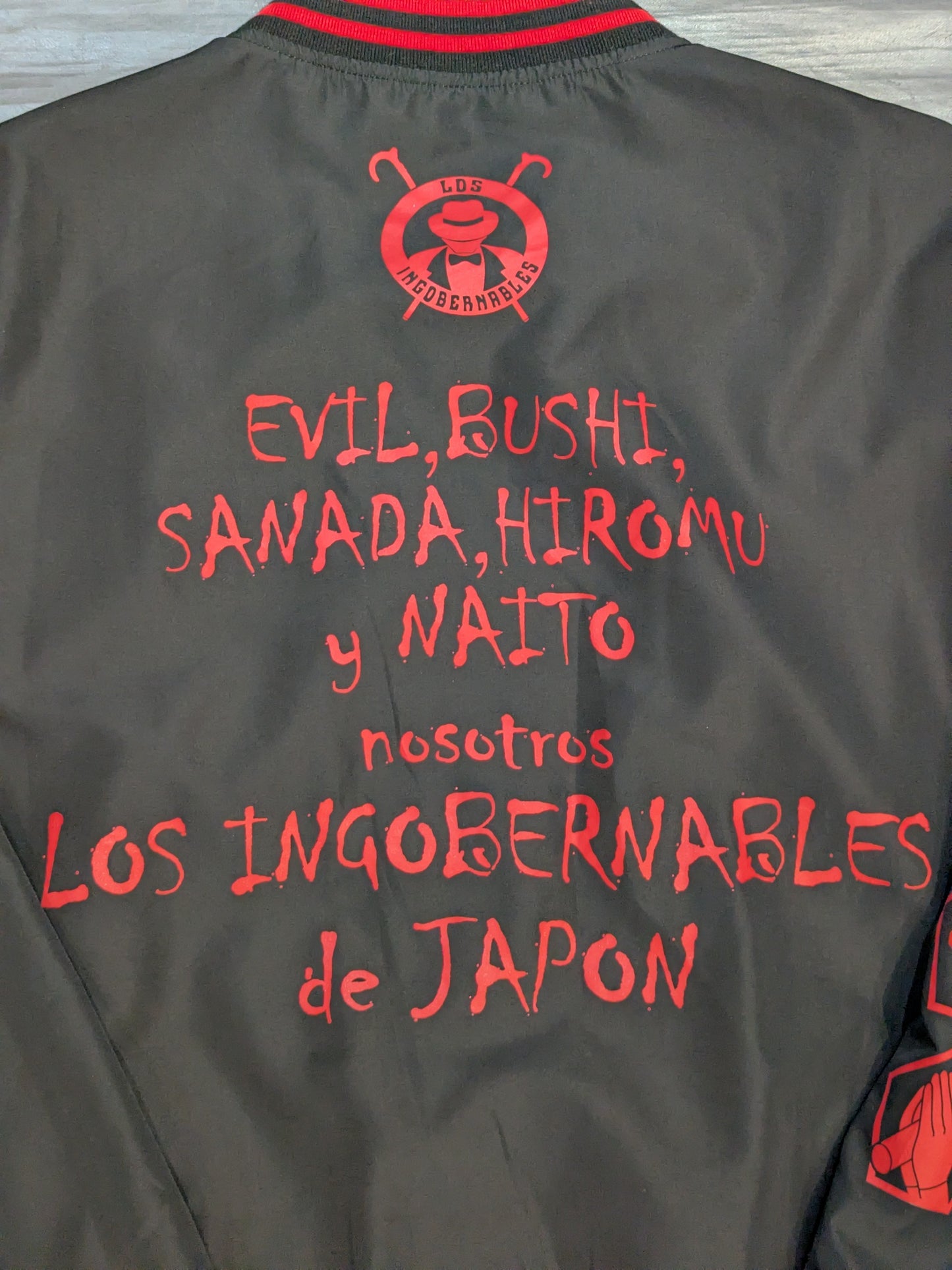L.I.J. Lightweight Stadium zip-up jacket  (Black×Red)