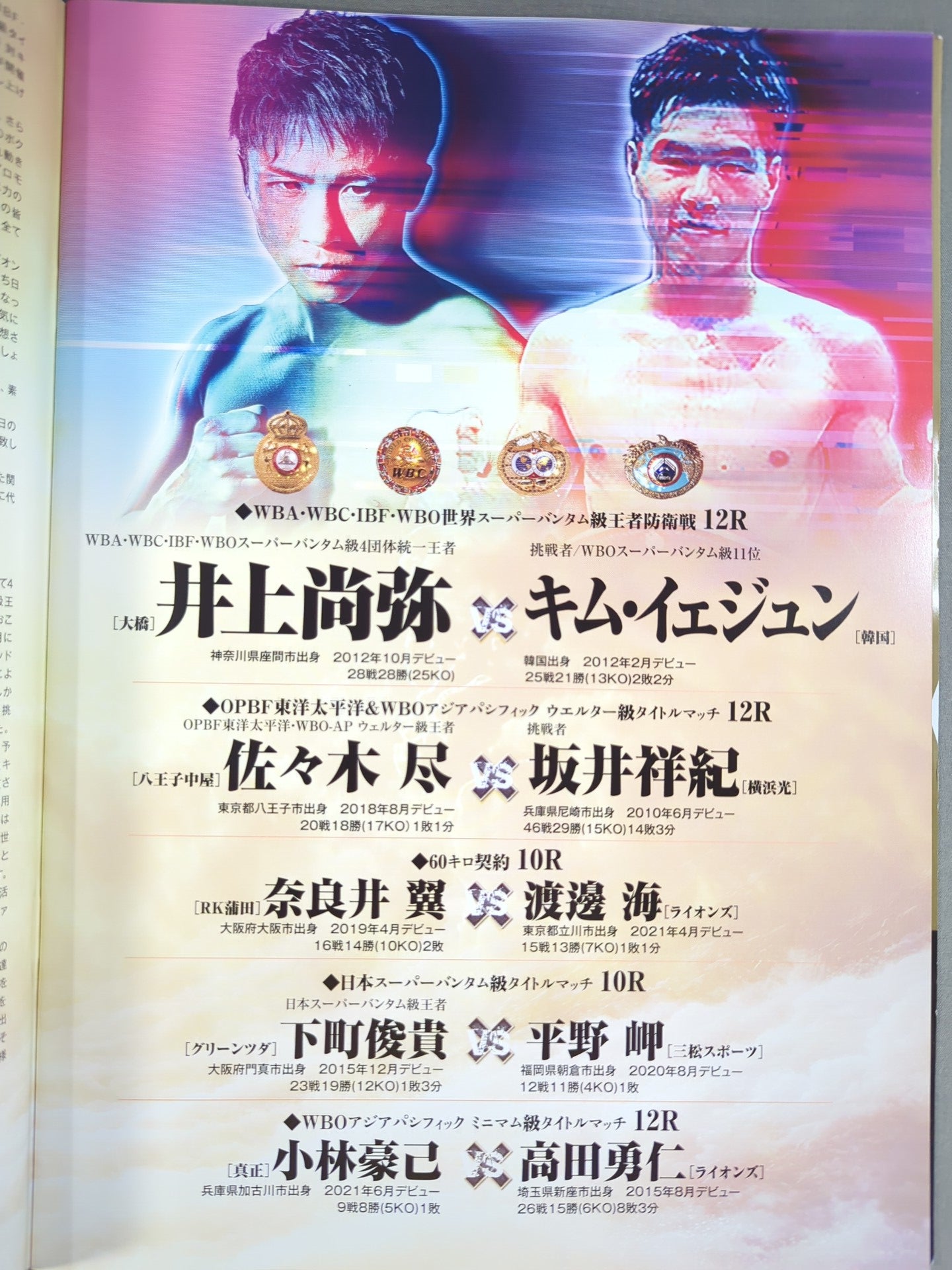 ★4団体統一戦★ 井上尚弥vsキム・イェジュン