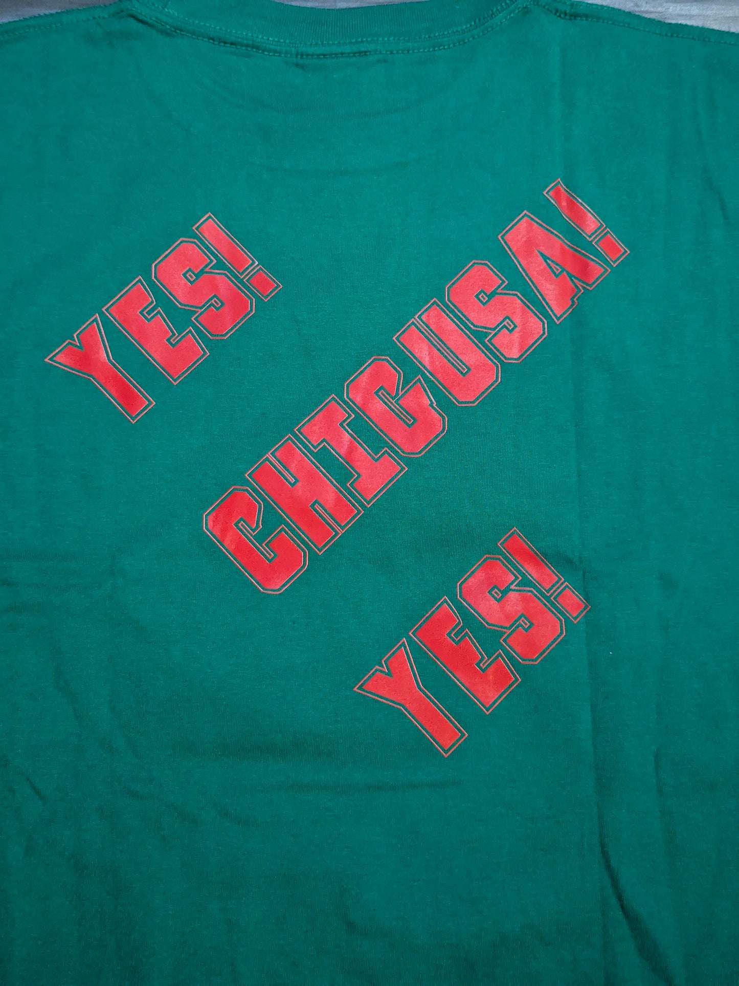 Chigusa Nagayo: "YES!" CHIGUSA! YES!」 Illustration T-Shirt (1) (Green)