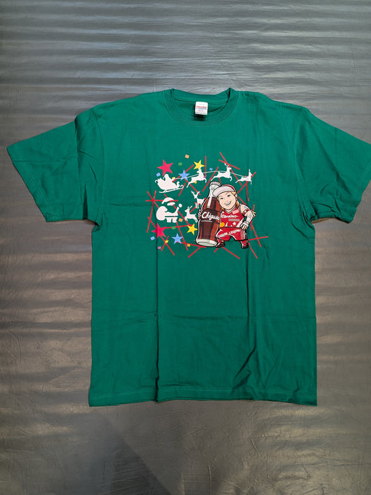 Chigusa Nagayo "Christmas" Illustration T-Shirt (1) (Green)