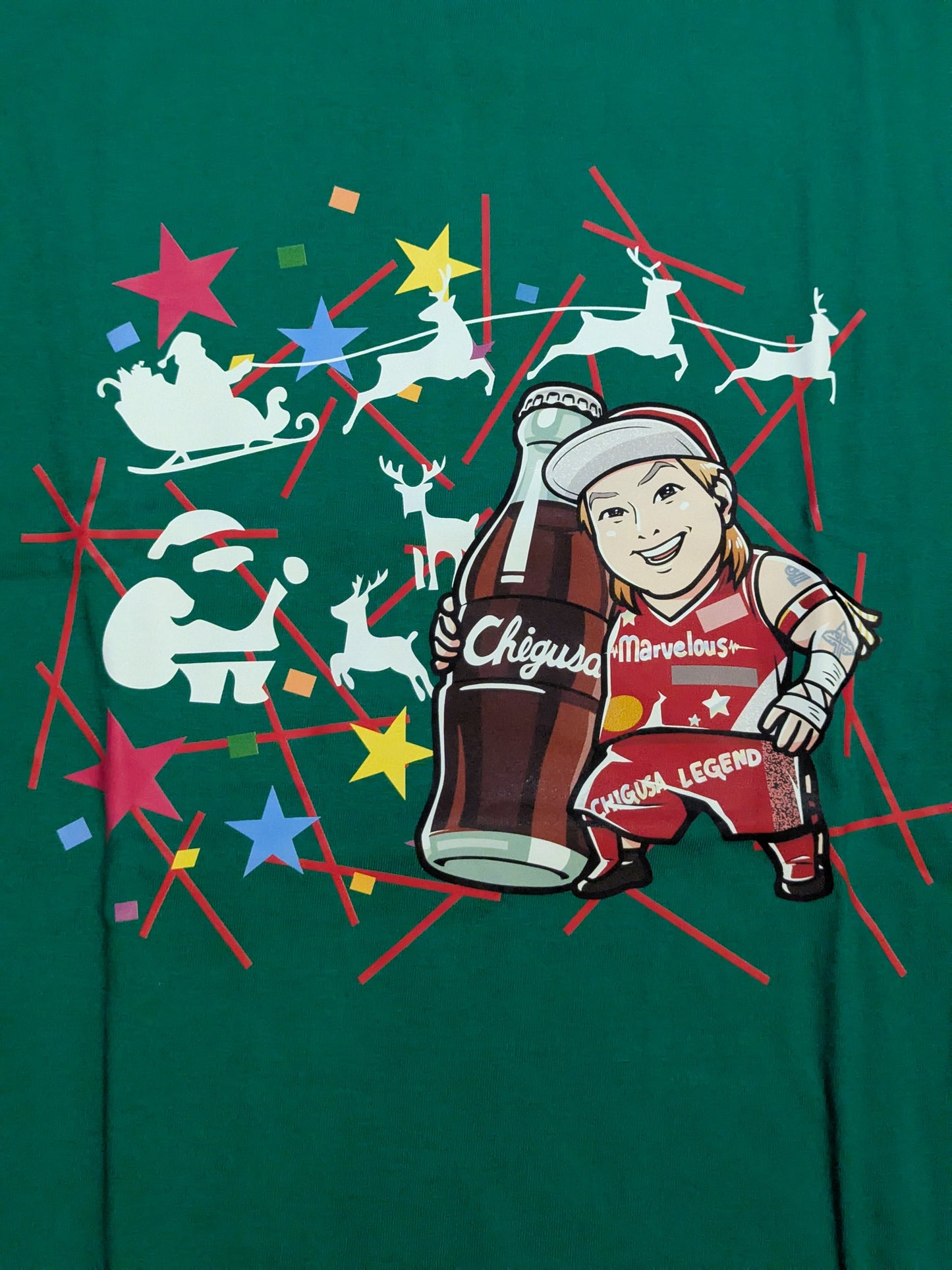 長与千種「クリスマス」イラストTシャツ①(グリーン)