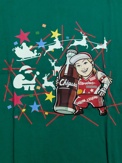 長与千種「クリスマス」イラストTシャツ①(グリーン)