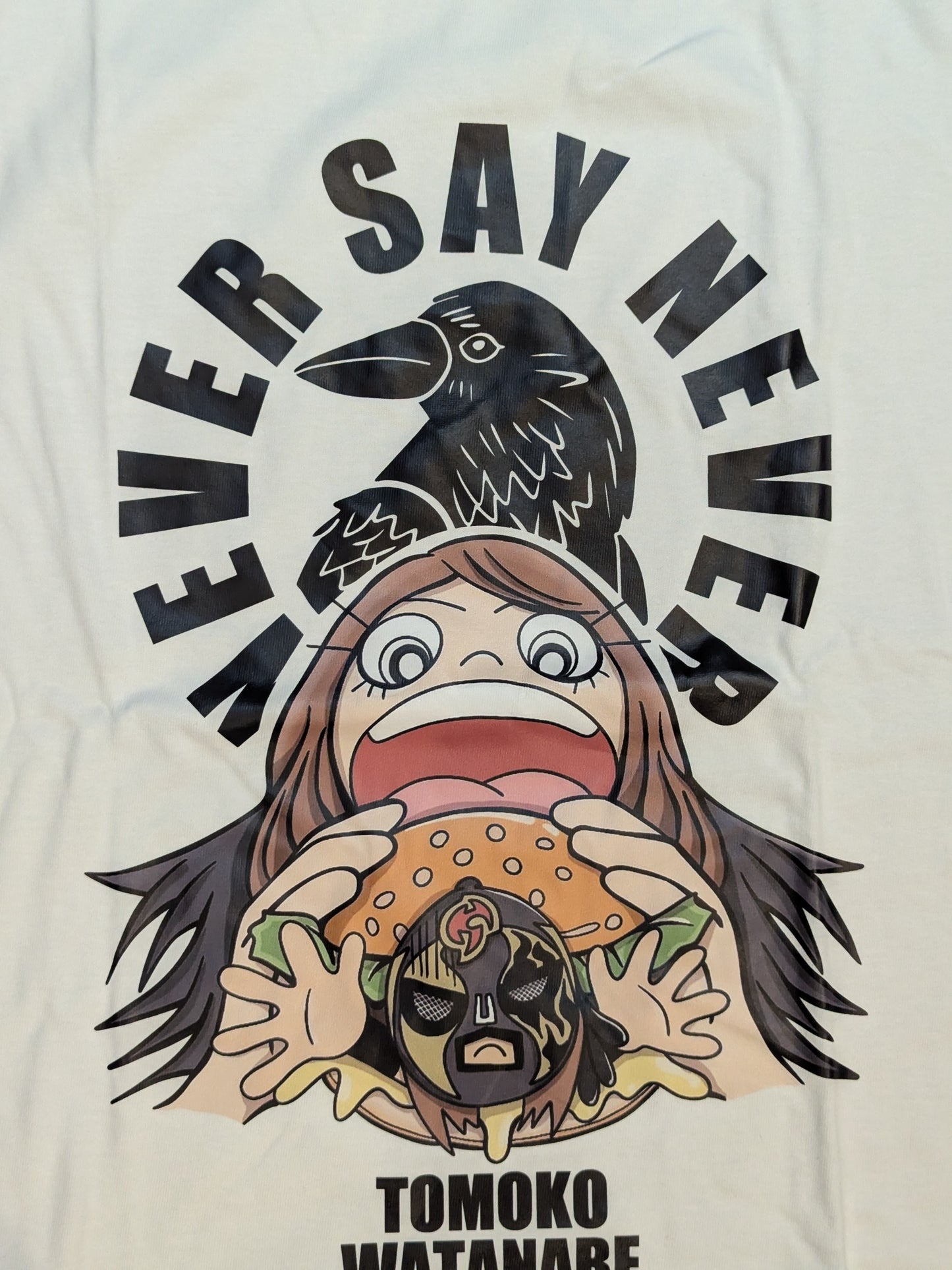 渡辺智子「NEVER SAY NEVER」イラストTシャツ