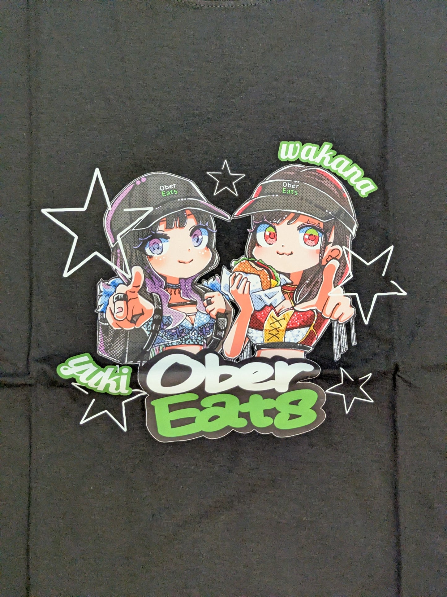 上福ゆき＆上原わかな「Ober Eats」イラストTシャツ