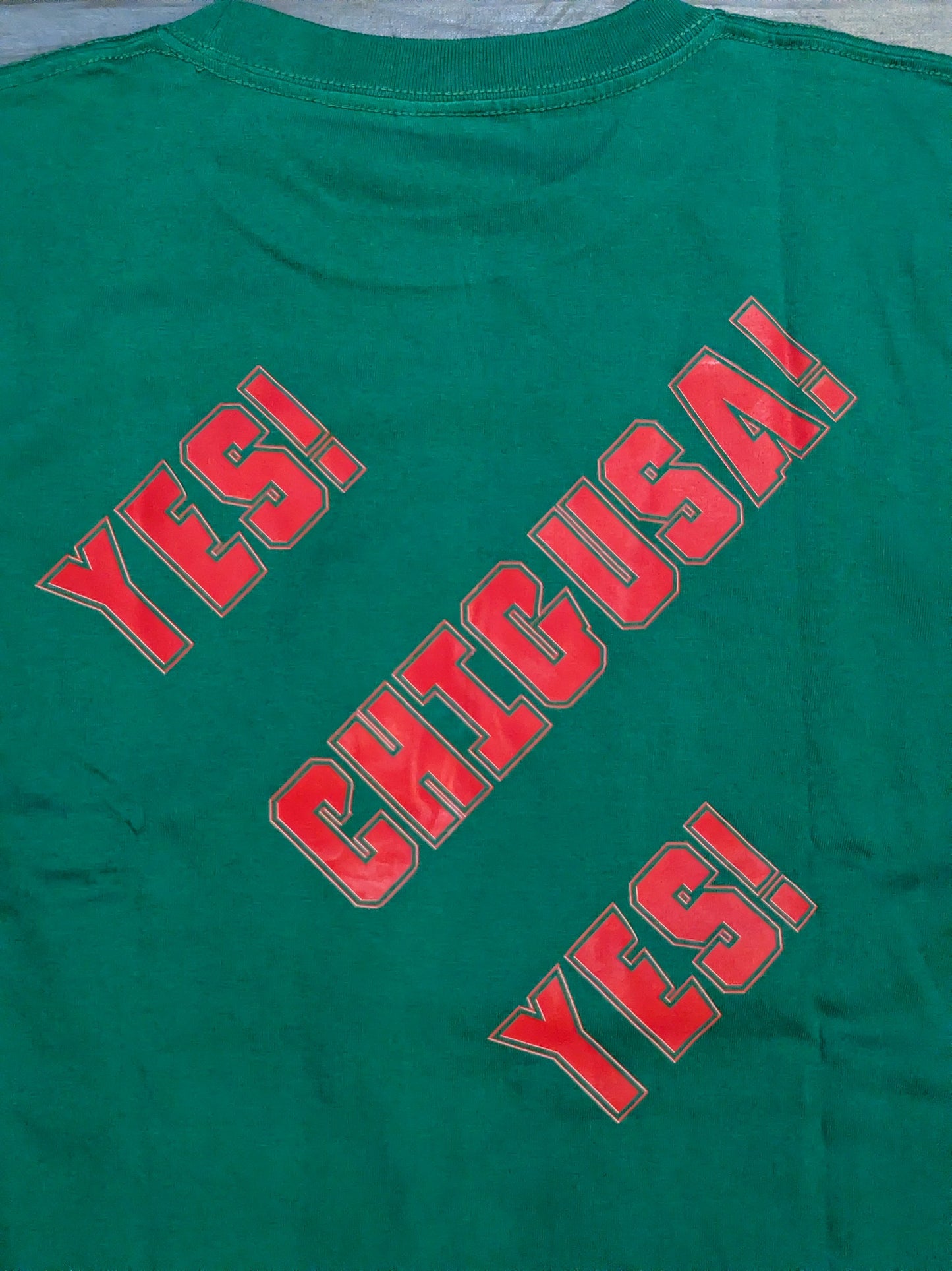 長与千種「YES! CHIGUSA! YES!」イラストTシャツ②(グリーン)