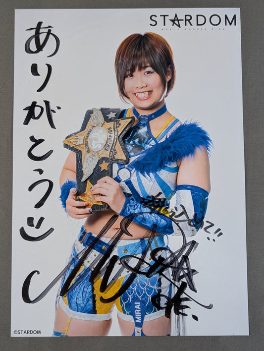 MIRAI hand signed autograph  Stardom Pro-Photo (D-4)
