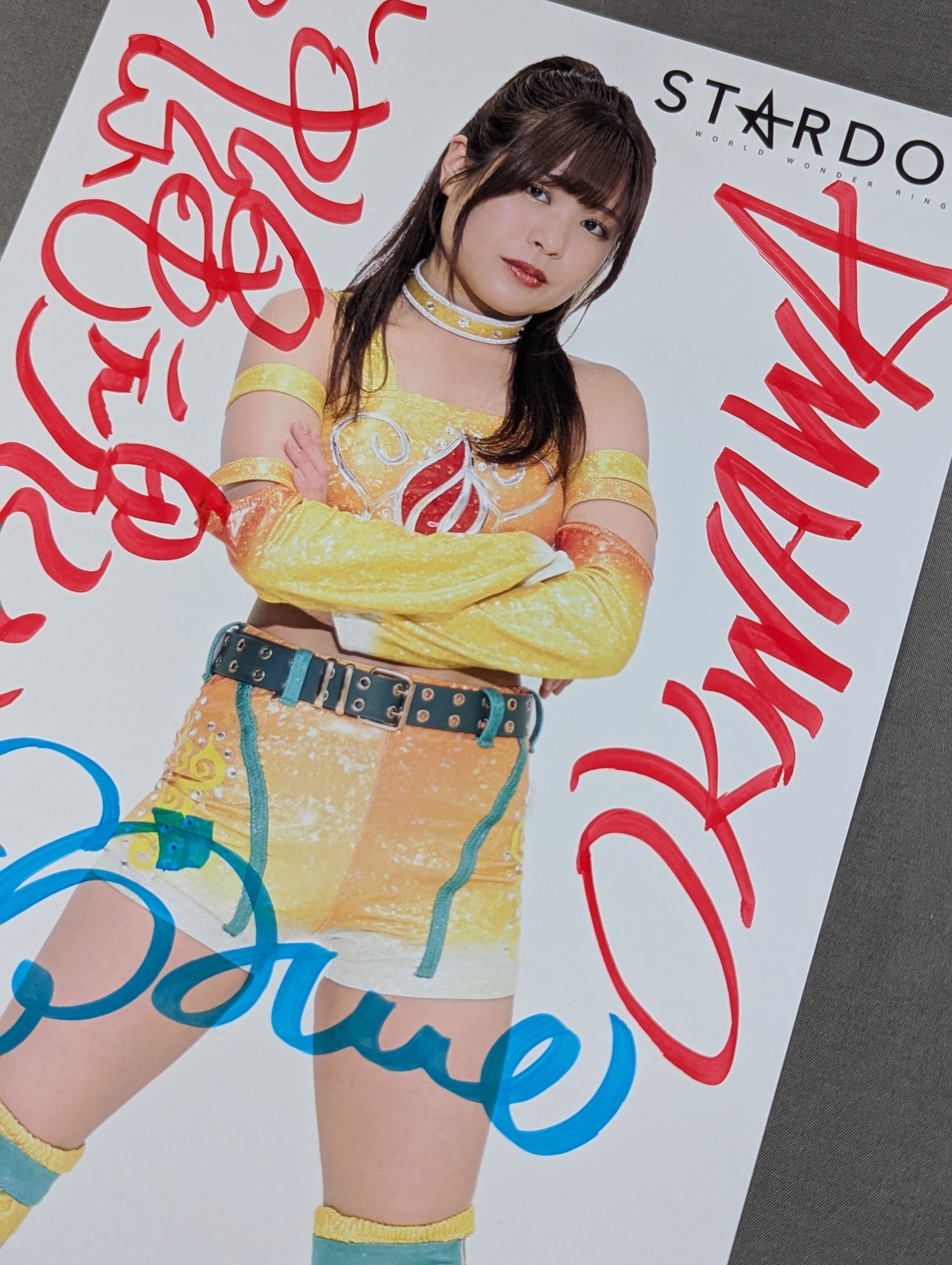 金屋あんね 直筆サイン入り スターダムポートレート(A-3) – 闘道館