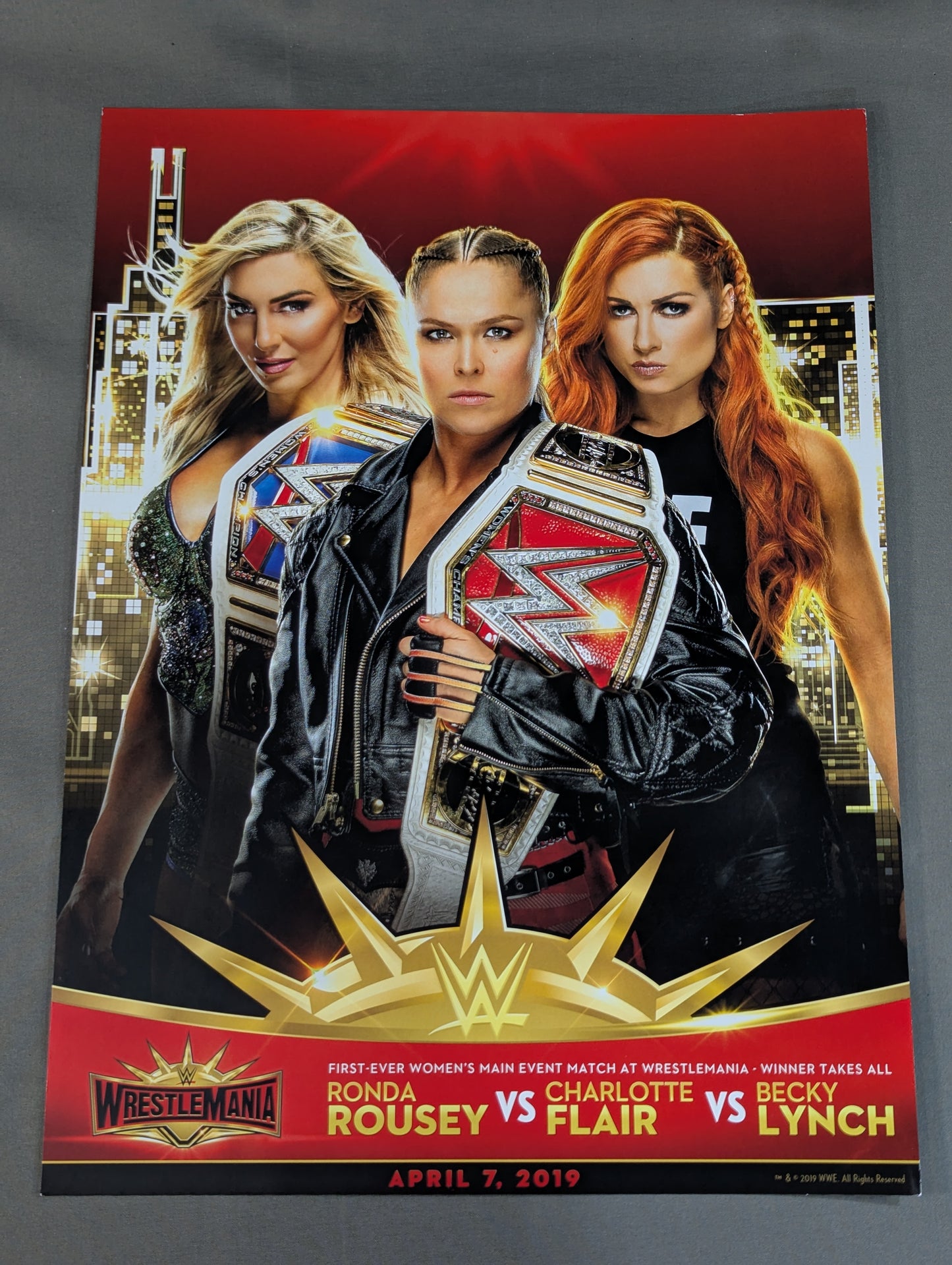 ロンダ・ラウジーvsシャーロット・フレアーvsベッキー・リンチ WRESTLEMANIA35 マッチカード