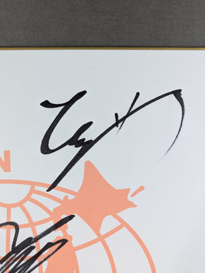 Seiya Sanada & Manabu Soya & SUWAMA & Ryota Hama & Masayuki Kono (All Japan Pro Wrestling Exclusive Shikishi (Autograph board) ・Sticker attached)