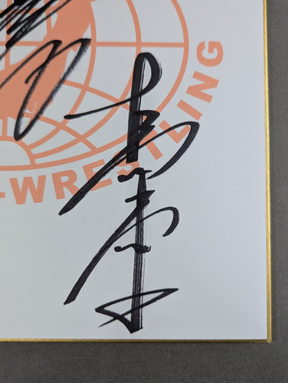 Seiya Sanada & Manabu Soya & SUWAMA & Ryota Hama & Masayuki Kono (All Japan Pro Wrestling Exclusive Shikishi (Autograph board) ・Sticker attached)