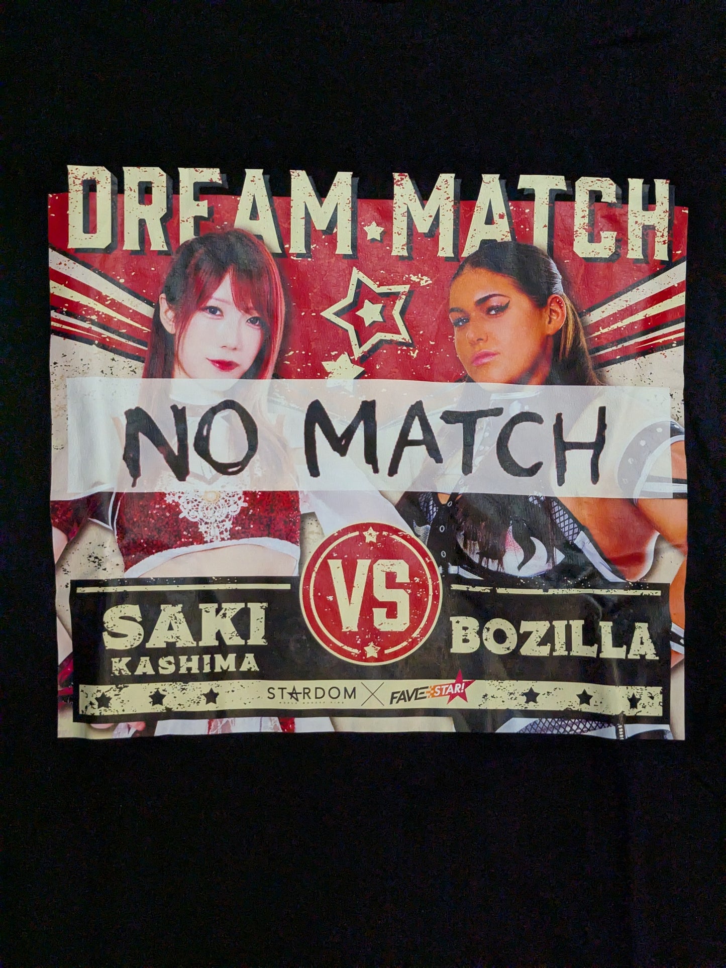Saki Kashima vs. Bojira "NO MATCH" Dream Match T-Shirt (2022)