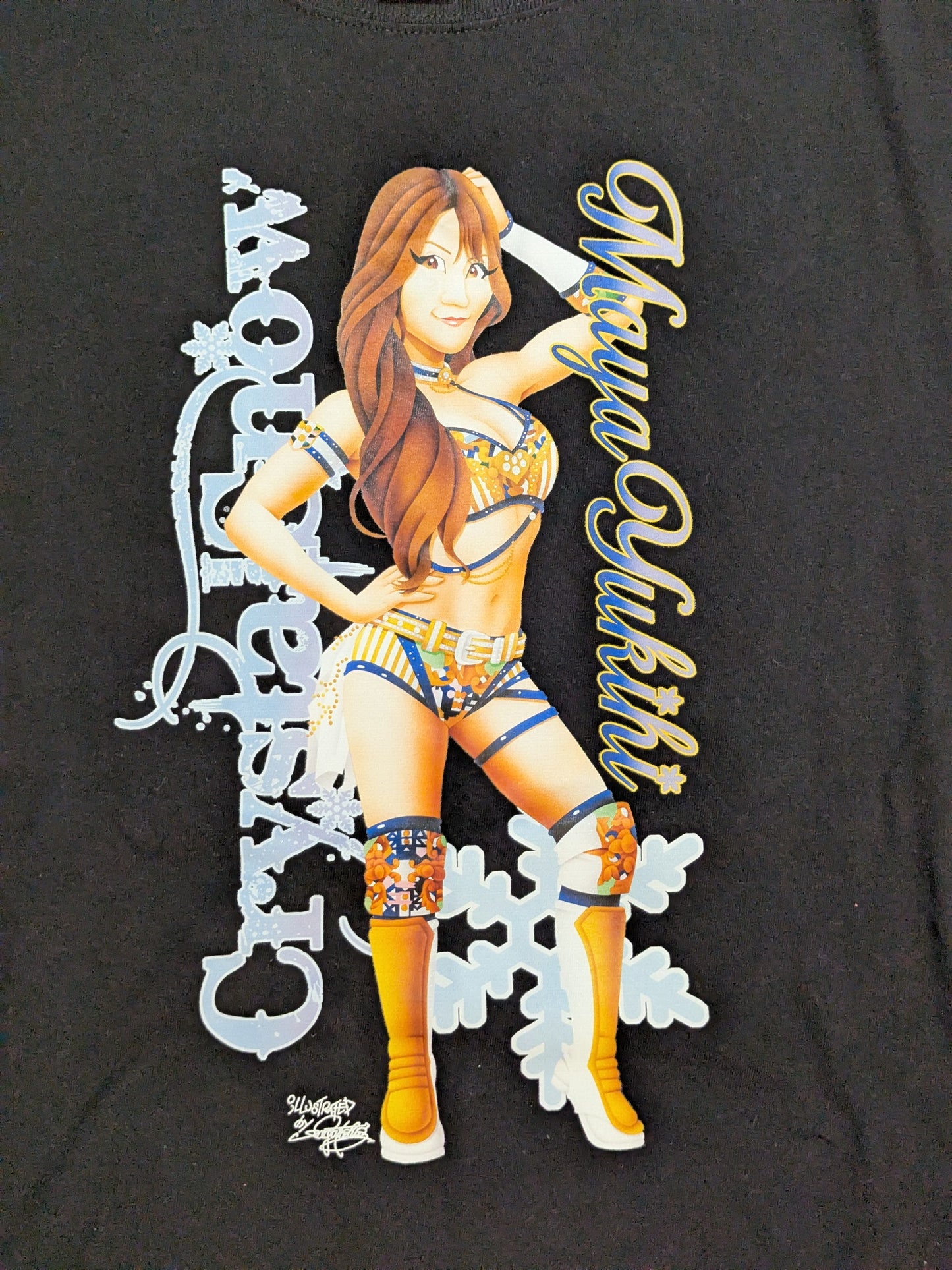 雪妃真矢 イラストTシャツ(ブラック)