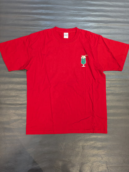 UNAGI SAYAKA "Vivid Melon Soda Brief Flavor" T-shirt (Red)