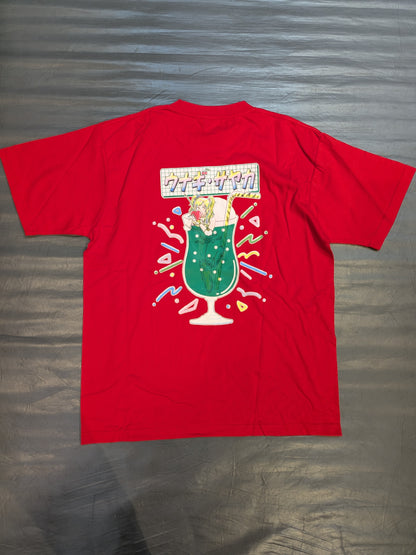 UNAGI SAYAKA "Vivid Melon Soda Brief Flavor" T-shirt (Red)