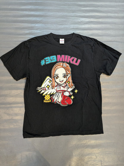 Miku Aono  #39イラスト T-shirt (Black)