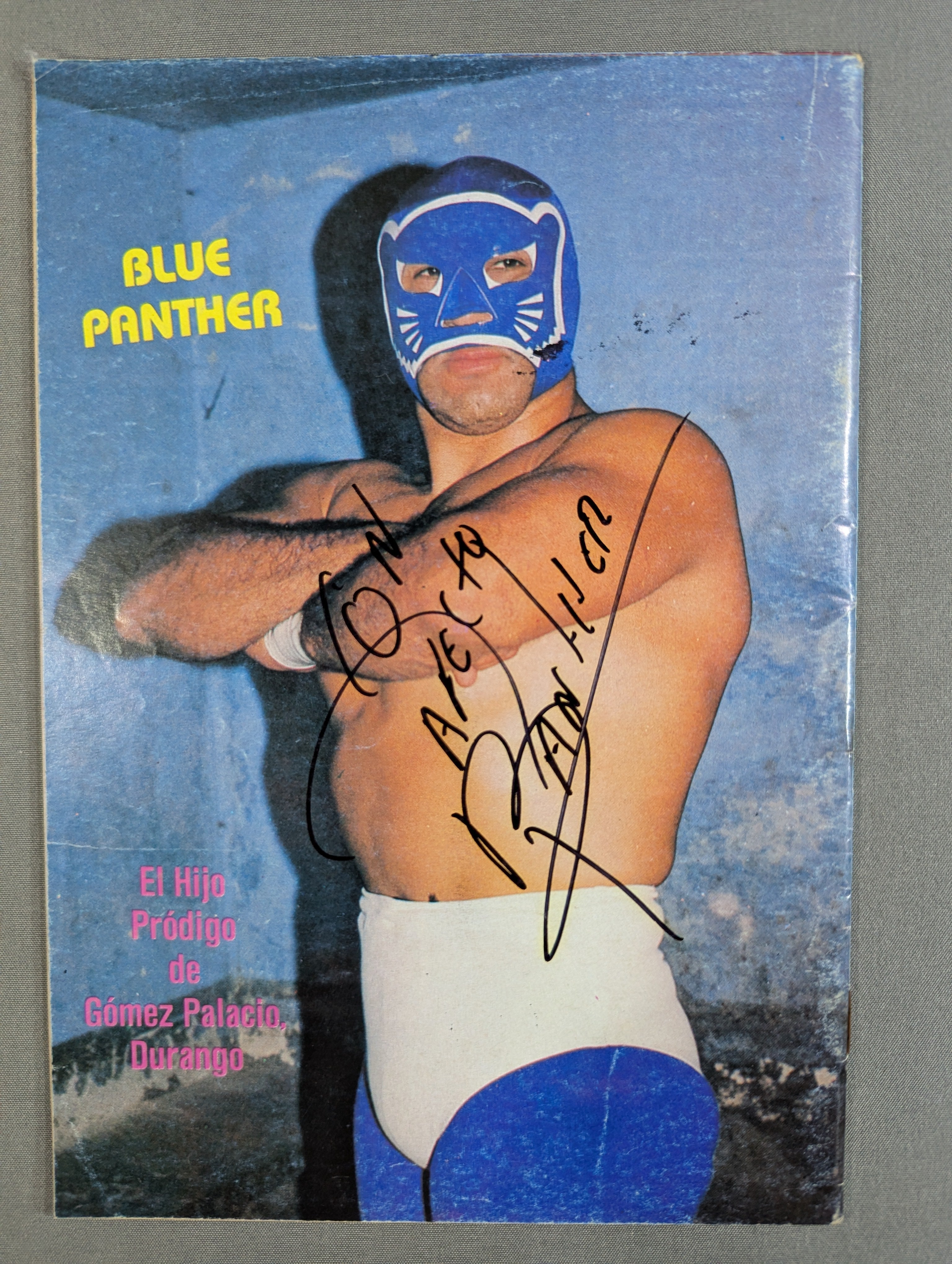 Jean Claude Borely Japan Tour 1980 サイン入り ☆ブルー・パンテル 直筆サイン入り☆ EN ESTA ESQUINA De Lucha Libre