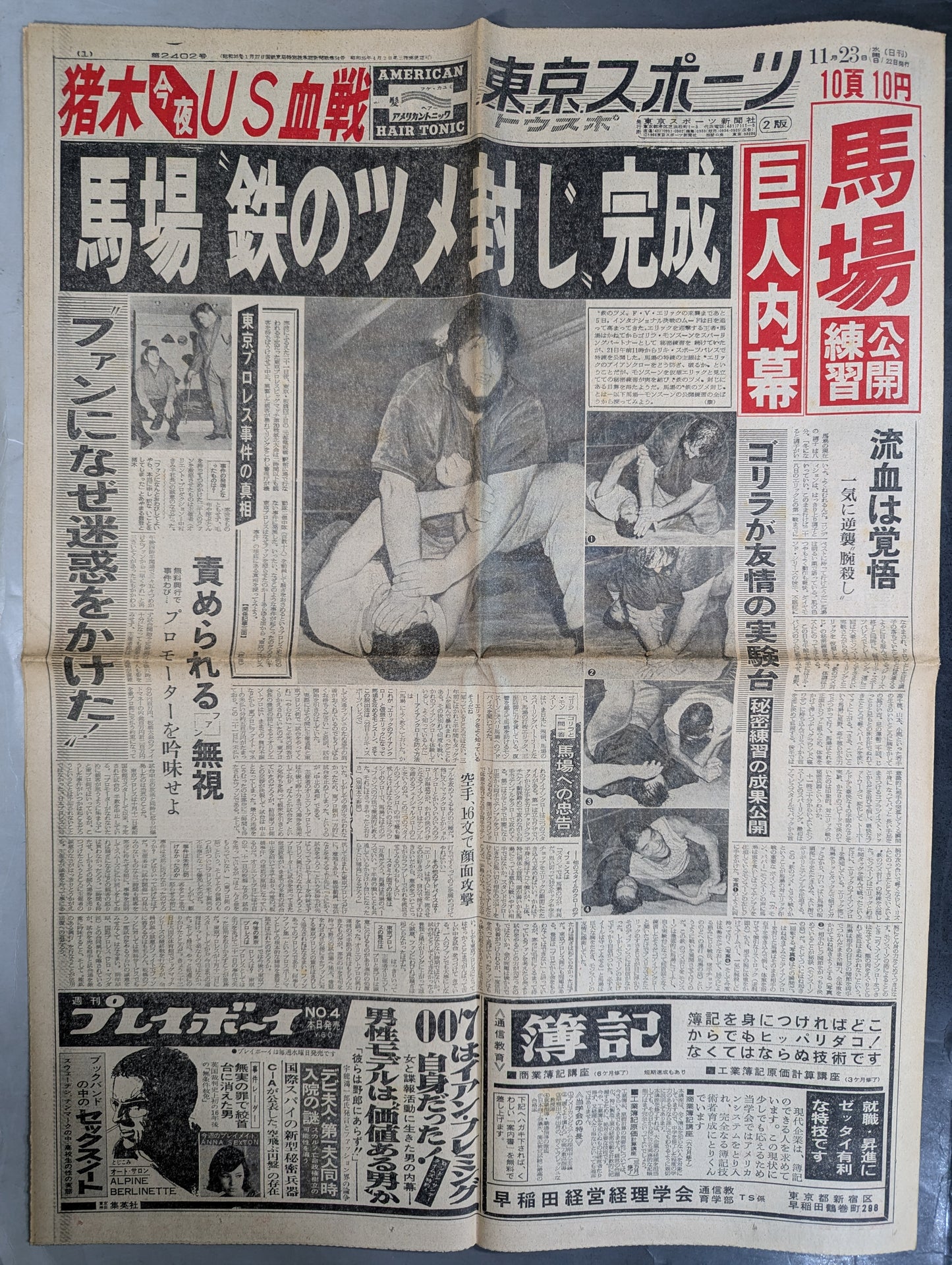 東京スポーツ 1966年11月23日号