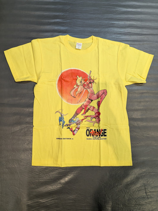 ウナギ・サヤカ「あのオレンジに向かって駆け出そう」Tシャツ(イエロー)