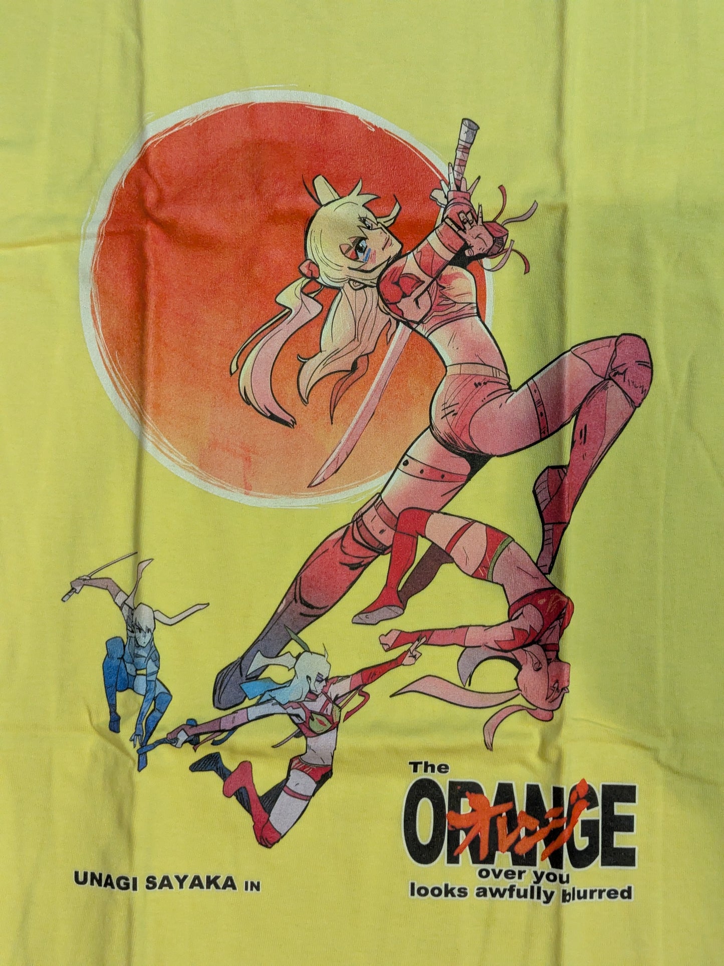 UNAGI SAYAKA "Let's Run Toward That Orange" T-shirt (Yellow)