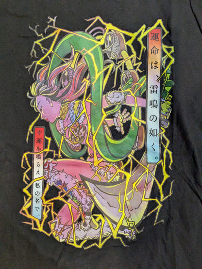 ウナギ・サヤカ「雷鳴の如く」Tシャツ(ブラック)
