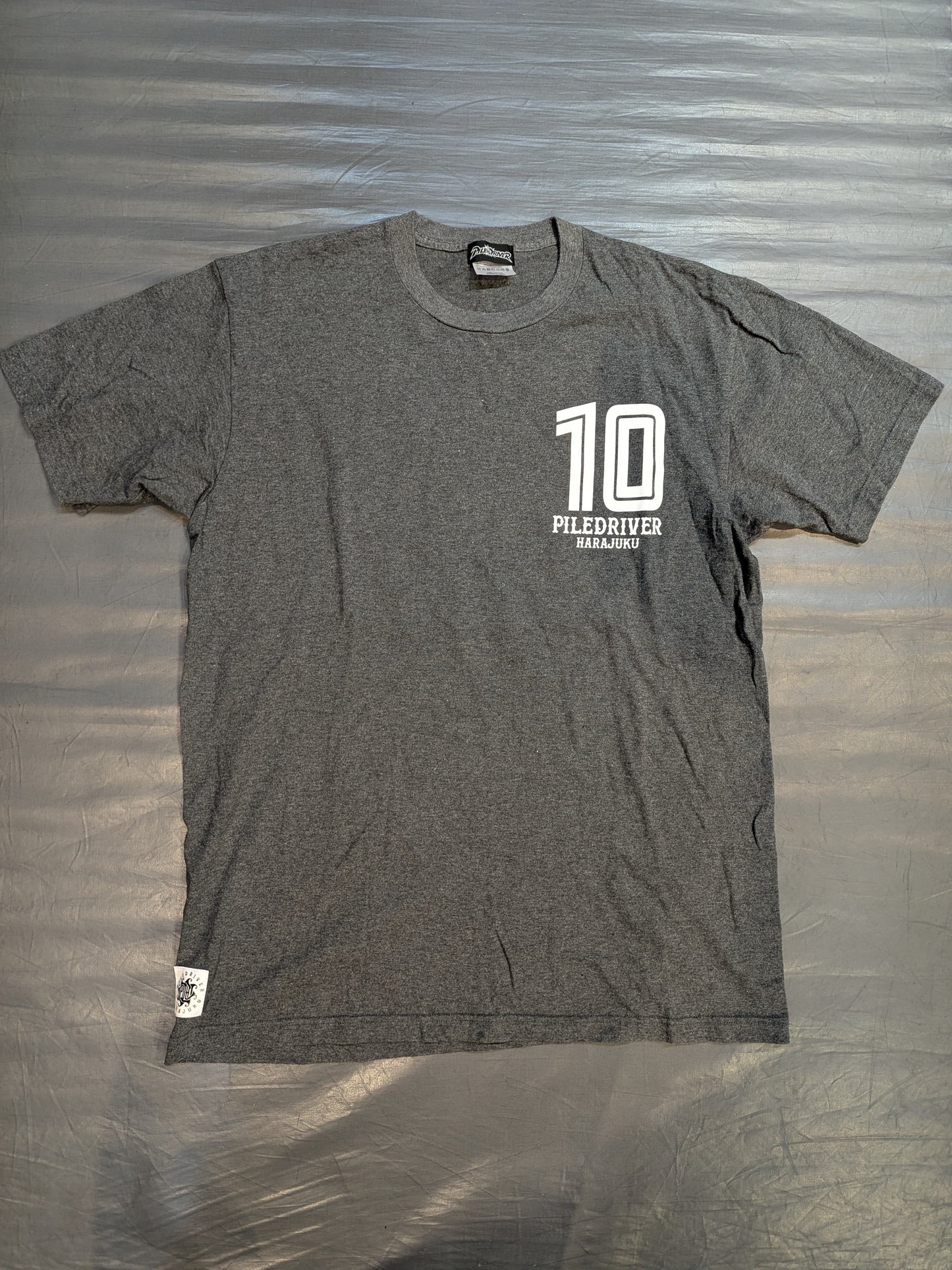 Piledriver '10th Anniversary' T-shirt (Charcoal Gray)