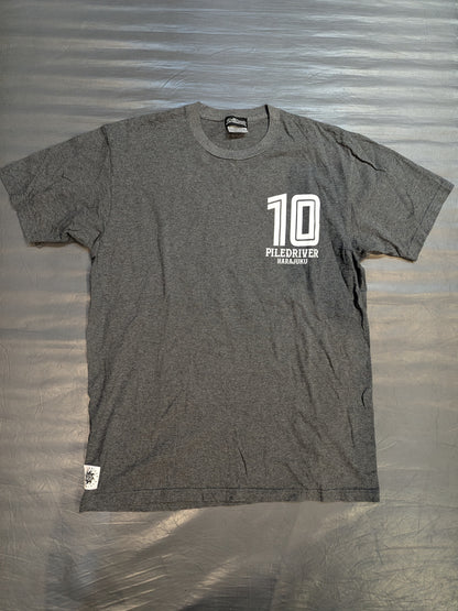 Piledriver '10th Anniversary' T-shirt (Charcoal Gray)