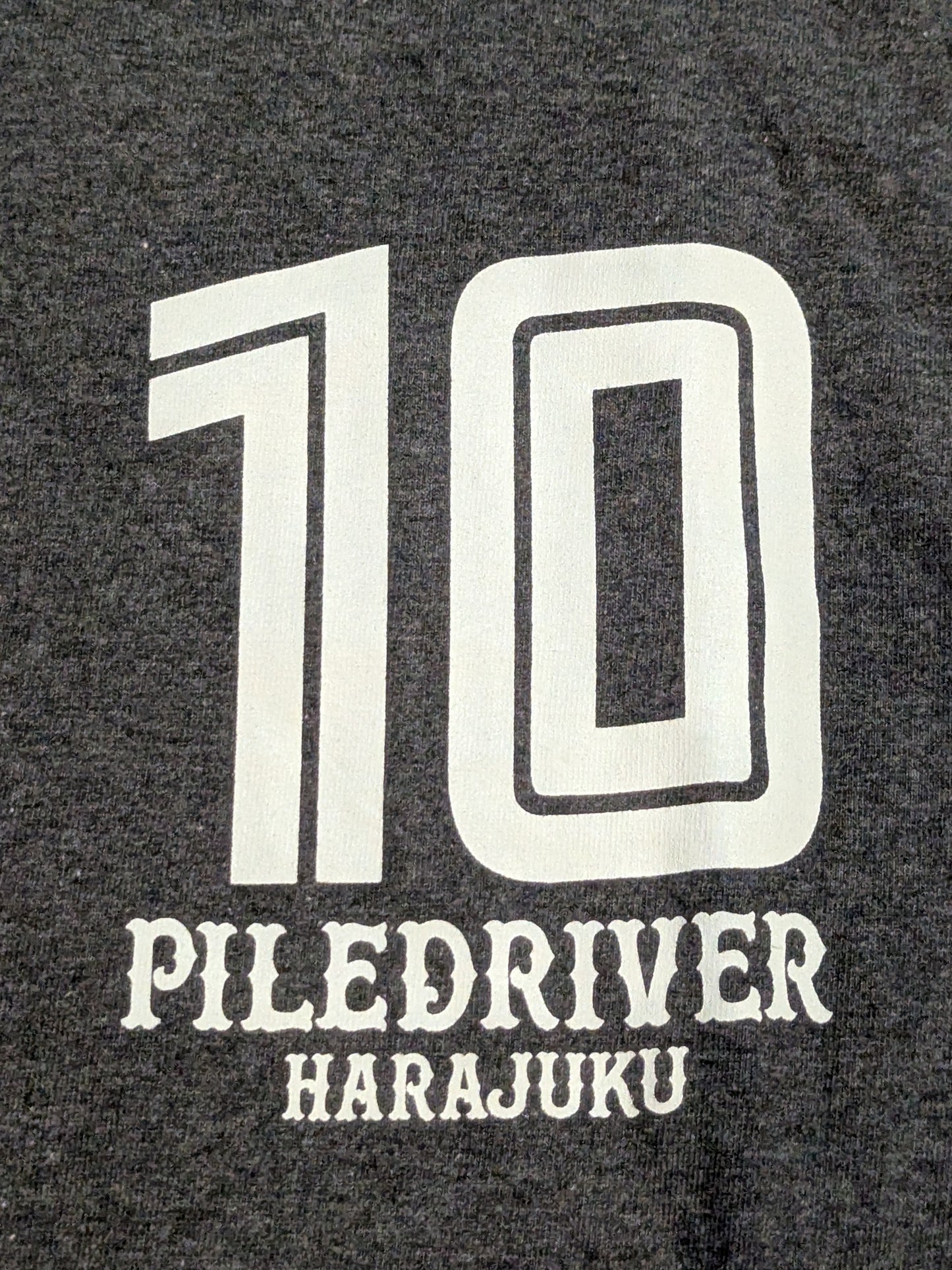 Piledriver '10th Anniversary' T-shirt (Charcoal Gray)