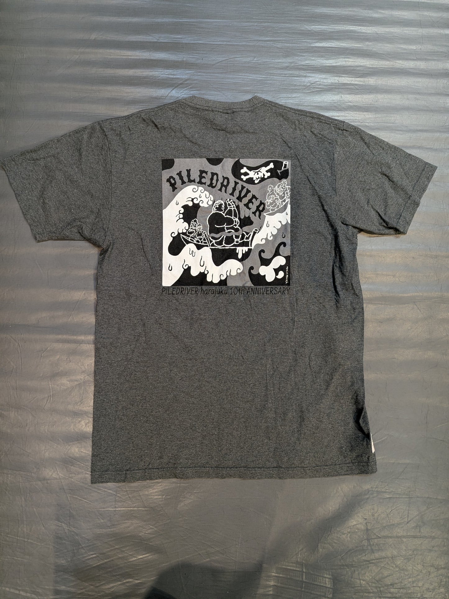 Piledriver '10th Anniversary' T-shirt (Charcoal Gray)