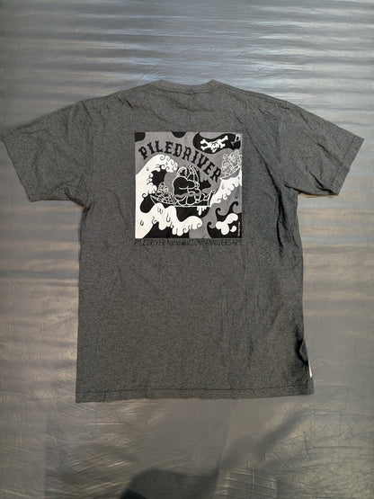Piledriver '10th Anniversary' T-shirt (Charcoal Gray)