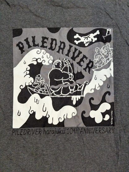 Piledriver '10th Anniversary' T-shirt (Charcoal Gray)