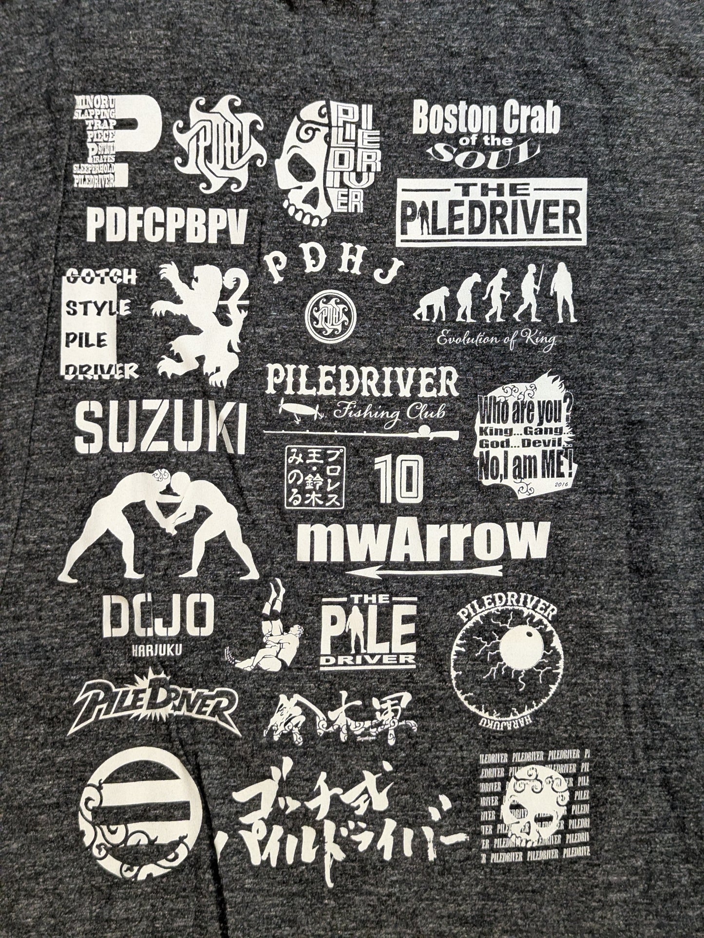 Piledriver Logo T-Shirt (Heather Black)