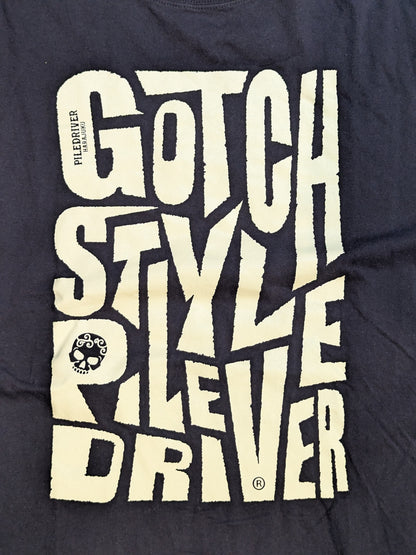 鈴木みのる「GOTCH STYLE PILE DRIVER」Tシャツ①(ネイビー)