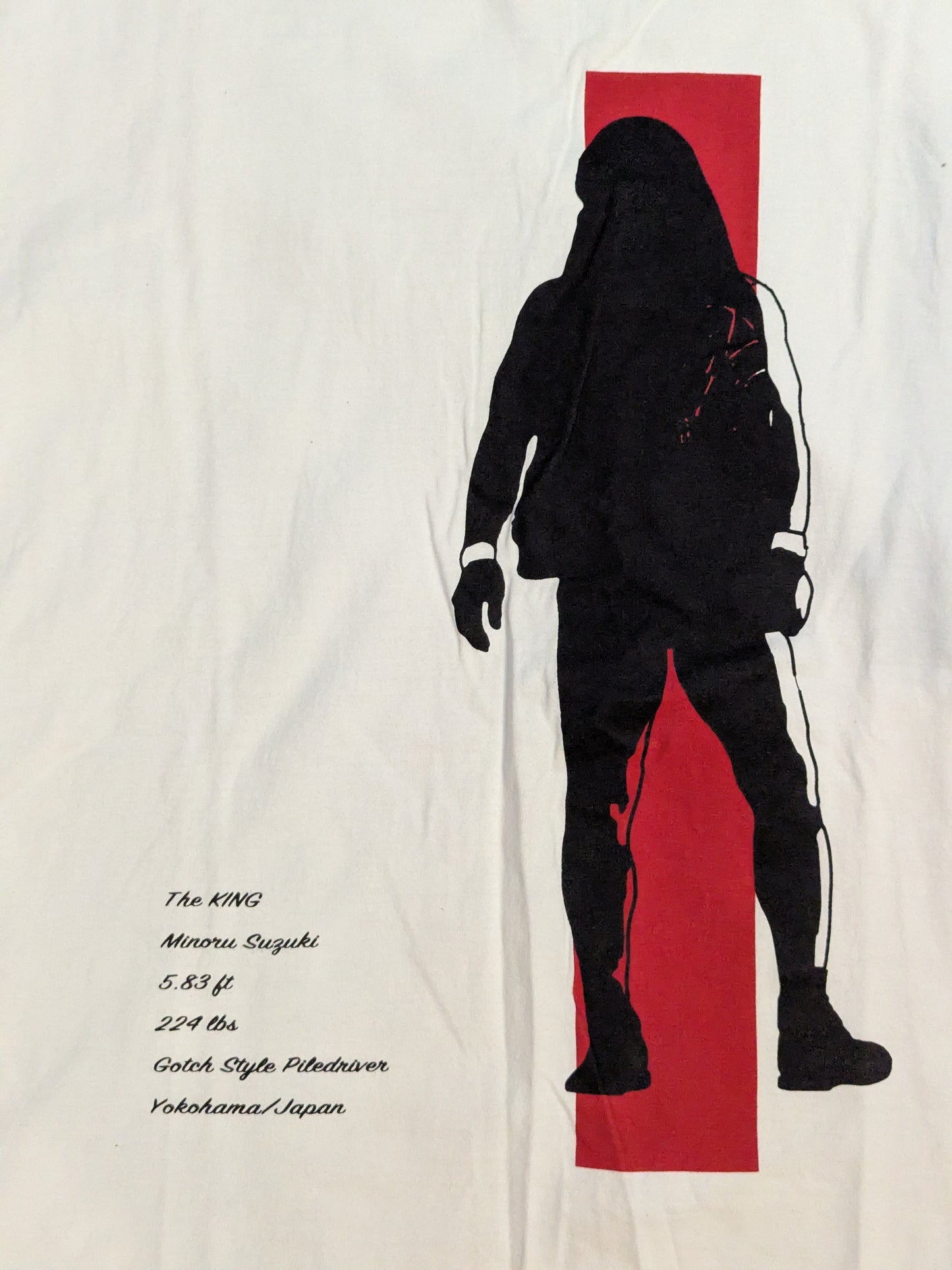鈴木みのる「RED LINE」Tシャツ(ホワイト)