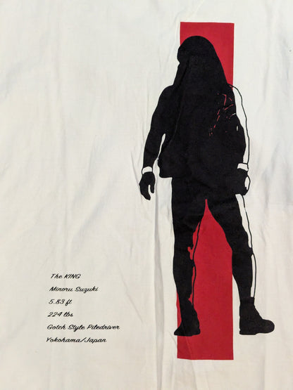 鈴木みのる「RED LINE」Tシャツ(ホワイト)