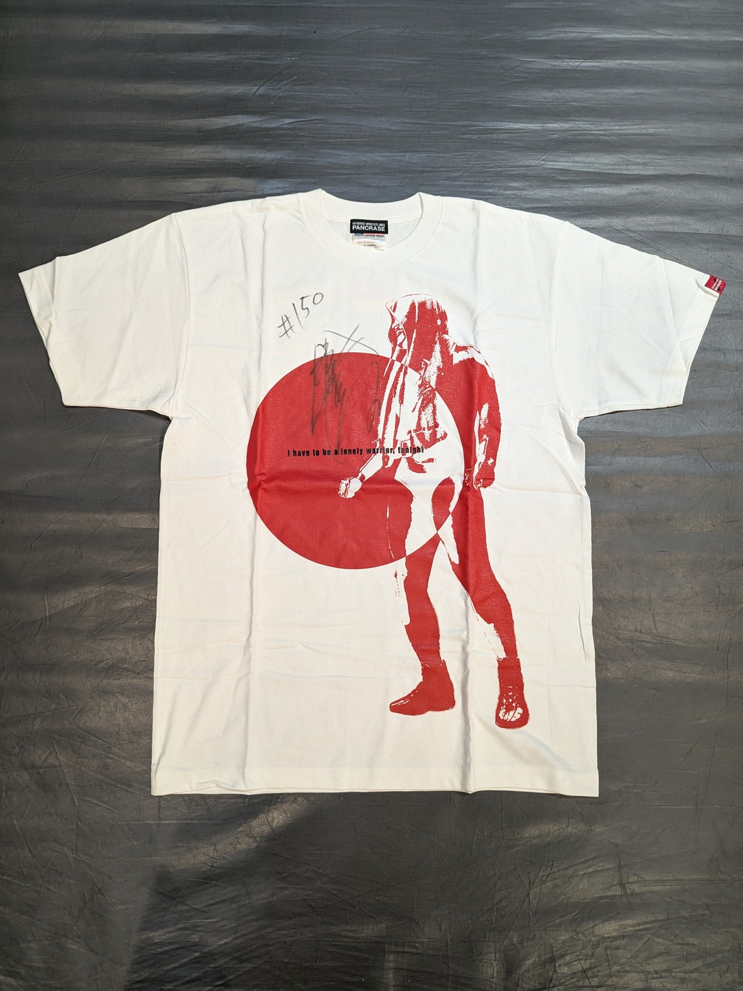 【直筆サイン入り】鈴木みのる「lonely warrior(日の丸 Ver.)」Tシャツ