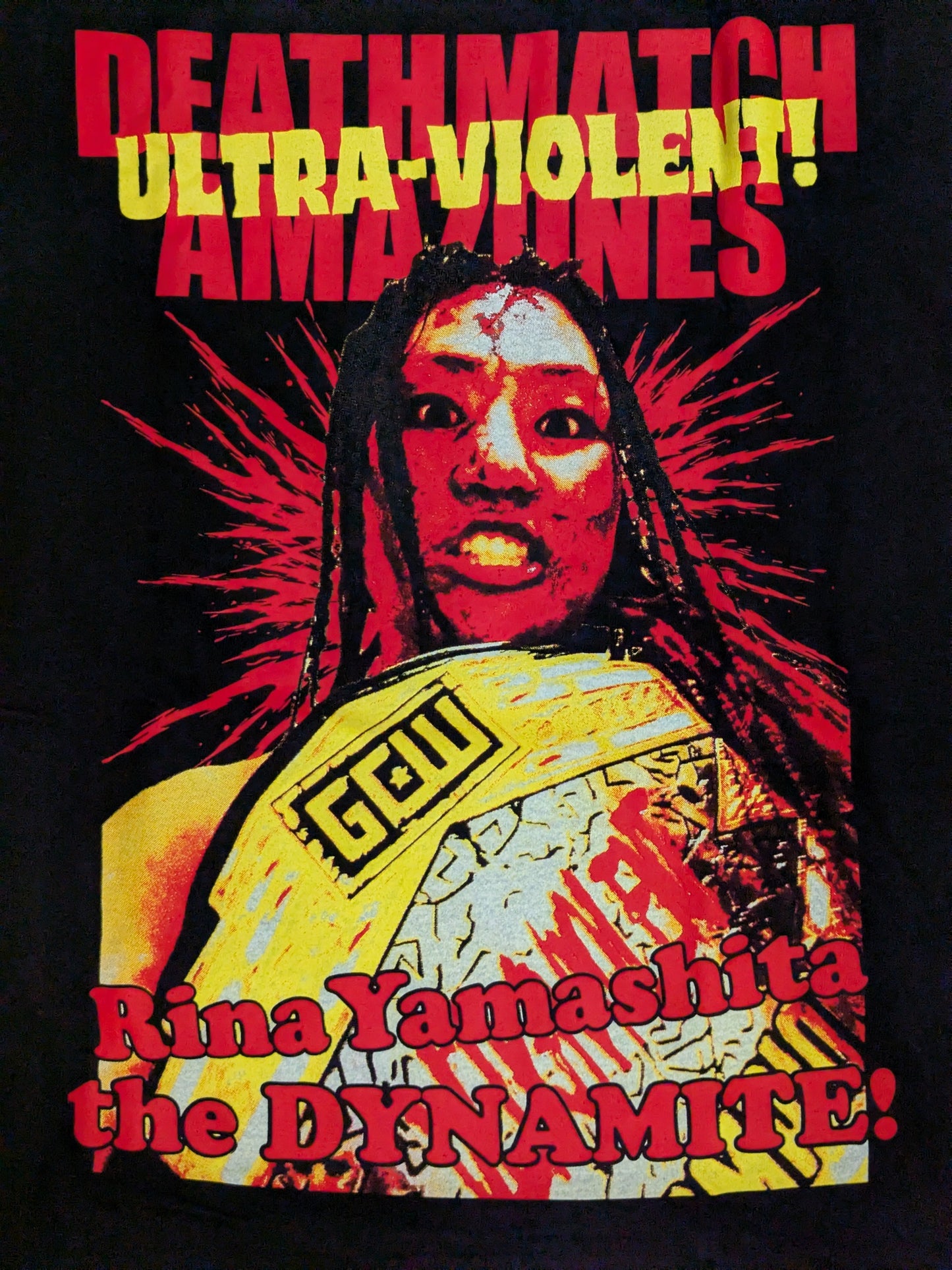 山下りな「激!! デスマッチ女ゾネス ULTRA VIOLENT!」Tシャツ