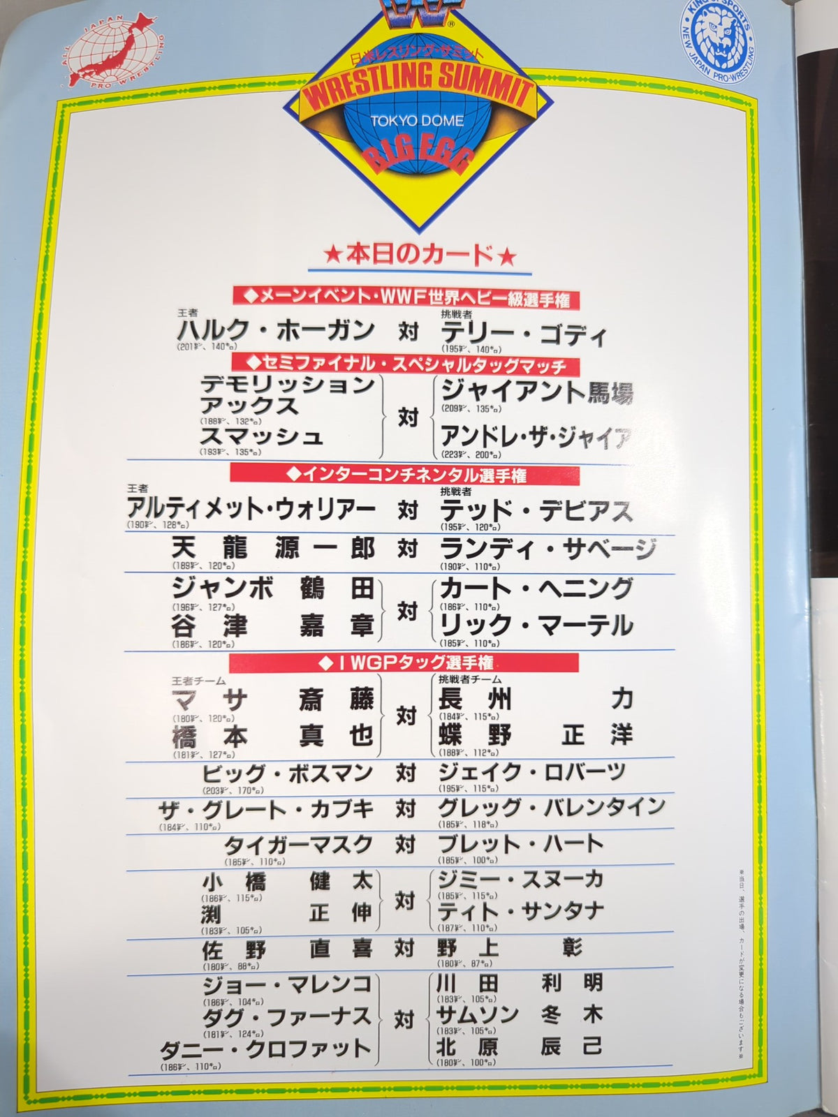 WWF・全日本・新日本 / 日米レスリングサミット