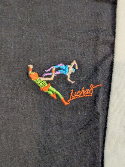 DROP KICK×HAOMING 刺繍ラグラン3/4スリーブシャツ