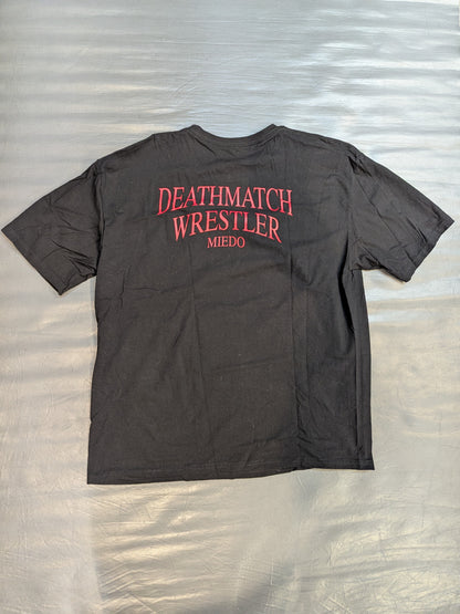 ミエド・エクストレモ「DEATHMATCH WRESTLER MIEDO」ピクチャーTシャツ(ブラック)