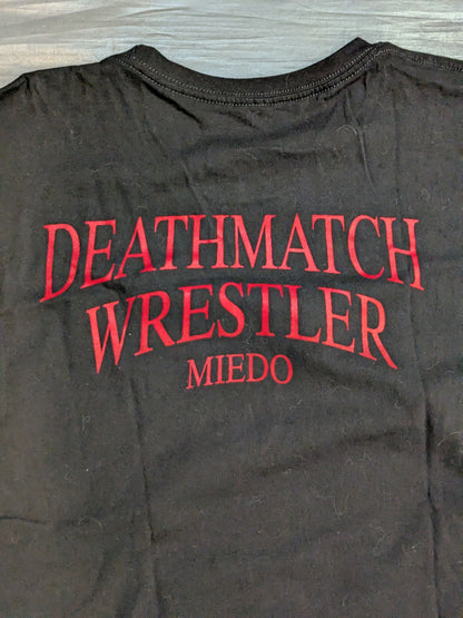 ミエド・エクストレモ「DEATHMATCH WRESTLER MIEDO」ピクチャーTシャツ(ブラック)