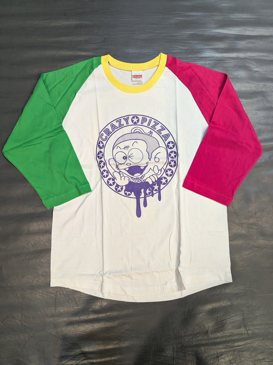 葛西純「CRAZY PIZZA」ラグランTシャツ