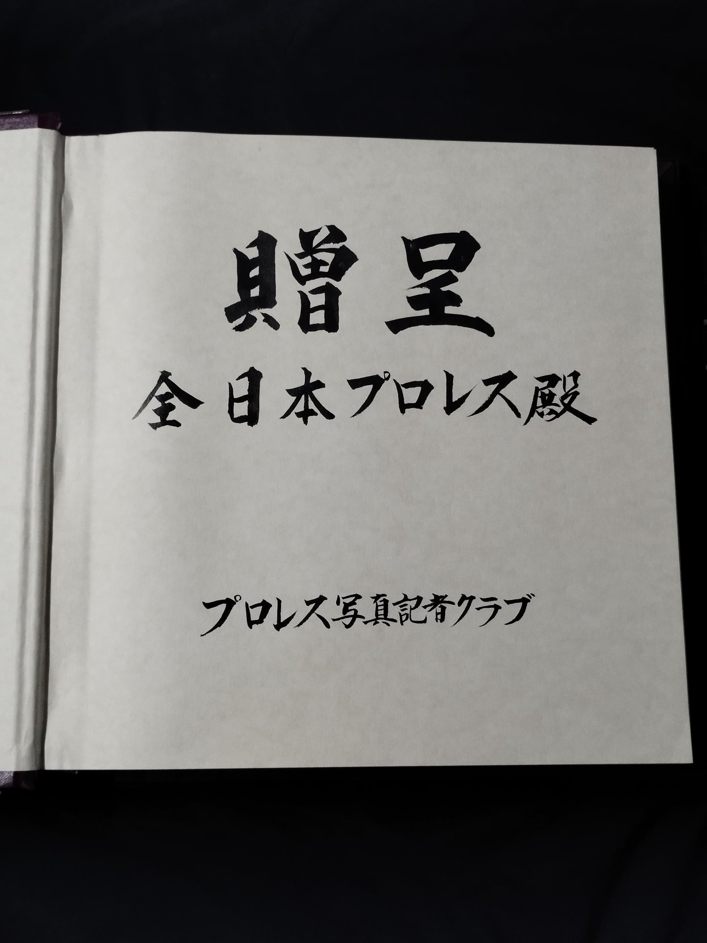 All Japan Pro Wrestling Giveaway Pro Wrestling photo Press Club Terry Funk photo album